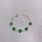 bağımsız tasarımcı marka yuvarlak yeşil kabuk bilezik Paslanmaz çelik el zinciri