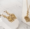 Sanfenly Altın Takı Setleri Kadın Kızlar için Altın Katmanlı Kolye Zincir Bileklik Knuckle Yüzükler Altın Takı