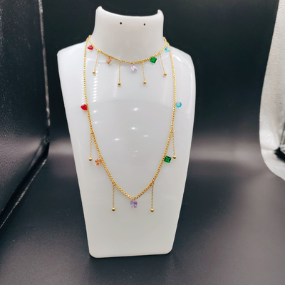 Yeni Gelişi Moda Yüksek Polonya En Yeni Altın Renkli Paslanmaz Çelik Kulaklık, Kolye, Bilezik Setleri Bayanlar İçin