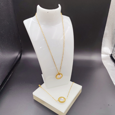 Yeni Gelişi Moda Yüksek Polonya En Yeni Altın Renkli Paslanmaz Çelik Kulaklık, Kolye, Bilezik