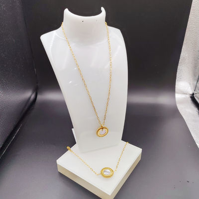 Yeni Gelişi Moda Yüksek Polonya En Yeni Altın Renkli Paslanmaz Çelik Kulaklık, Kolye, Bilezik